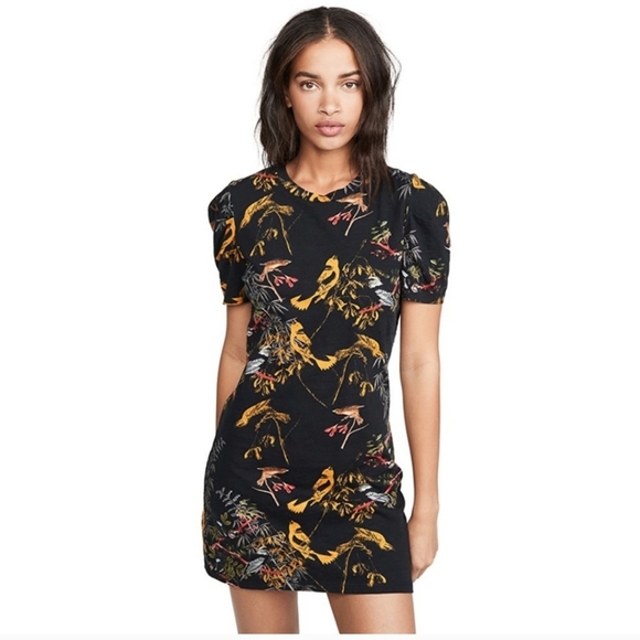 Pam & Gela Blackbird Puff-Sleeve Tee‎ Dress, Size P(0) - Picture 1 of 13